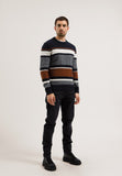 ARMEDANGELS Saato jumper depth navy dark caramel