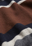 ARMEDANGELS Saato jumper depth navy dark caramel