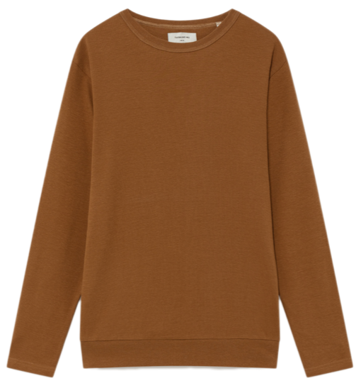 THINKING MU Shiva hemp longsleeve caramel Men