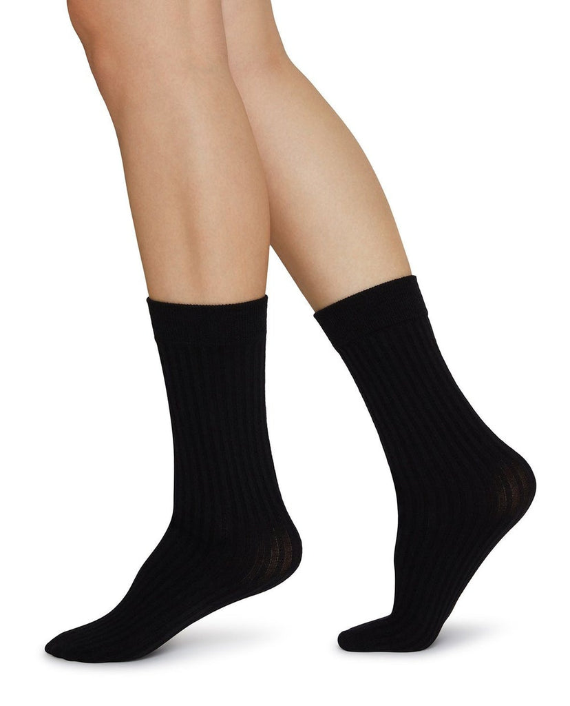 Swedish Stockings Signe organic cotton socks black