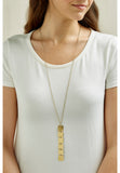 PEOPLE TREE Square drop necklace brass Y454UA
