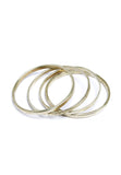 PEOPLE TREE Stackable bangle set of 4 Silver Y462UA