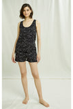 PEOPLE TREE Stars pyjama vest B416UF black