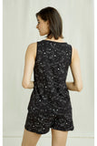 PEOPLE TREE Stars pyjama vest B416UF black