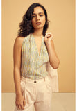 PEOPLE TREE Tina Abstract halter top X334UY.MC