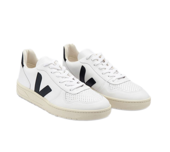 VEJA V-10 Extra White Black Men