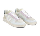 VEJA V-10 Suede Jade white multico women