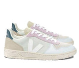 VEJA V-10 Suede Jade white multico women