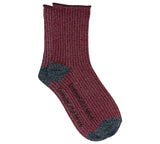 KCA 830007 Lurex glitter rib socks 1364 Rhubarb Women
