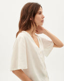THINKING MU White hemp Libelula blouse women