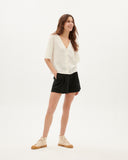 THINKING MU White hemp Libelula blouse women