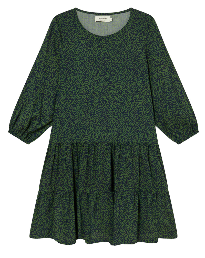 THINKING MU Green Chamaleon Lily dress Women