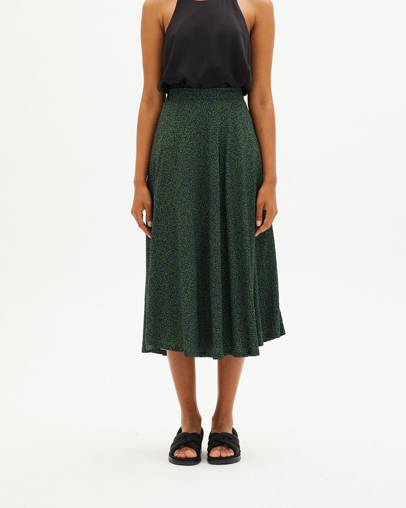 THINKING MU Green Chamaleon Lavanda skirt