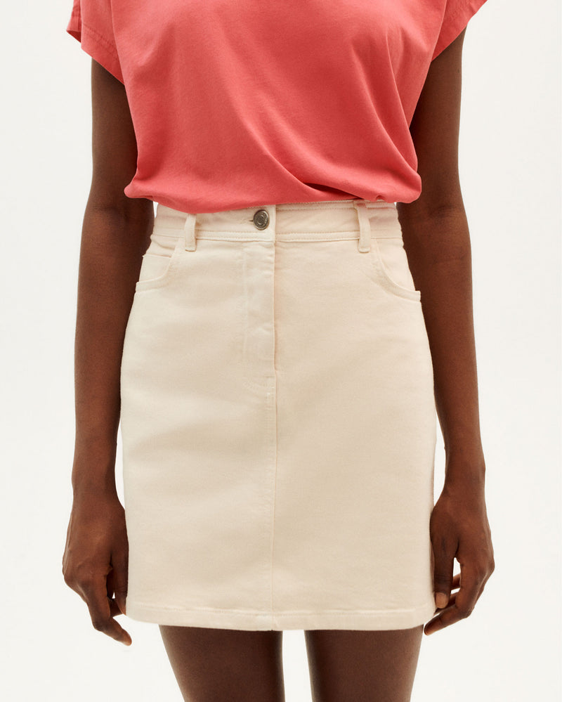THINKING MU Ivory Marsha skirt women