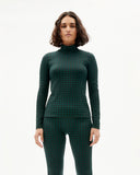 THINKING MU Ellen Jacquard Vichy trash longsleeve Women