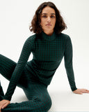 THINKING MU Ellen Jacquard Vichy trash longsleeve Women