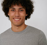 Organic Basics Rib-Flex tee grey melange