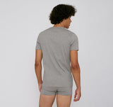 Organic Basics Rib-Flex tee grey melange